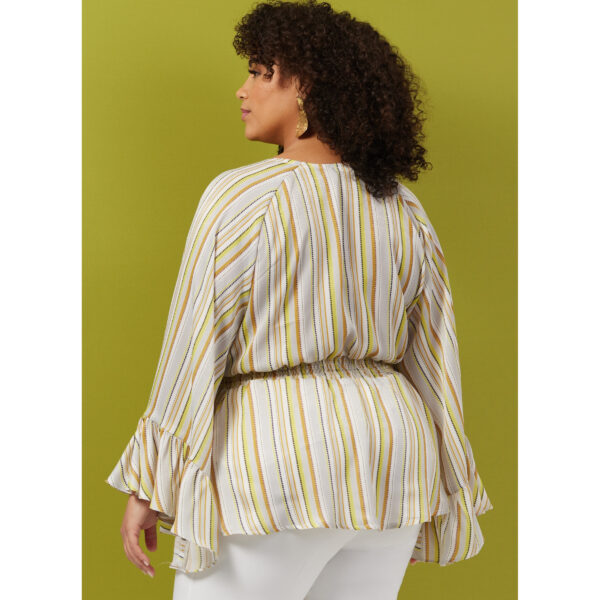 Butterick Schnittmuster - B6931 - kragenlose Bluse mit Wickelcharakter, starke Größen – Bild 5