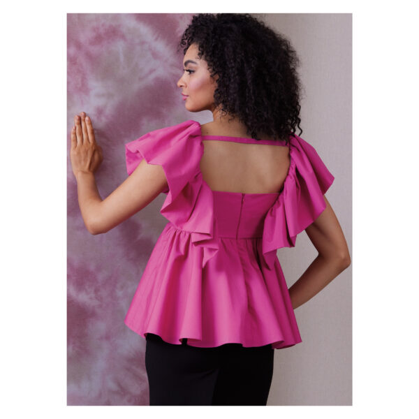 Vogue Schnittmuster V1940 - Bluse mit Rüschen und großer Schleife – Bild 6