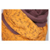 ein XXL Tuch - geschmackvolles Dreieckstuch - beliebter Musselin - Senfgelb - Blumen - doppellagig - 2,40m x 1,50m – Bild 3