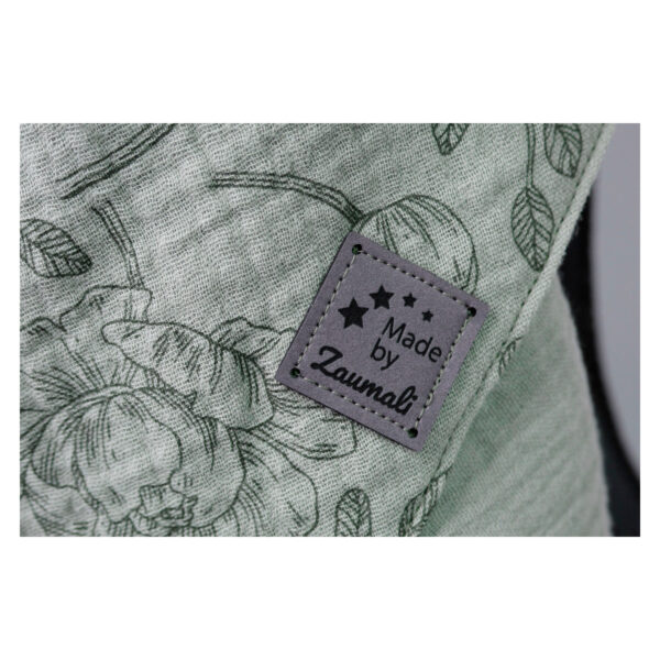 ein XXL Tuch - geschmackvolles Dreieckstuch - beliebter Musselin - dunkles Mint - Blumen - doppellagig - 2,40m x 1,50m – Bild 6