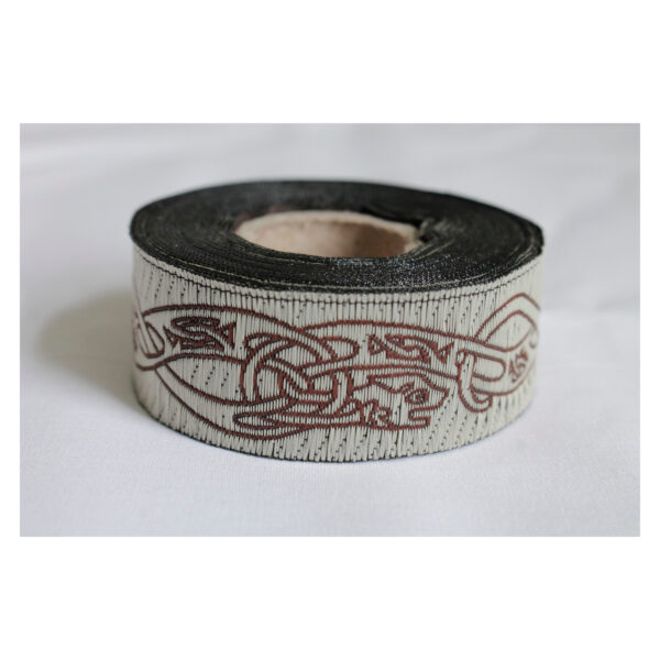 mittelalterliche Borten - 1m keltische Figuren - Hunde, Schwäne - 25/33mm - verschiedene Farben – Bild 6