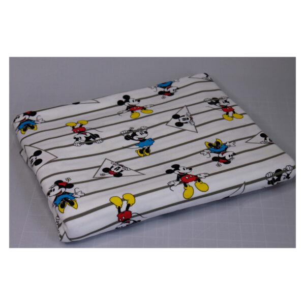 Reststück - Baumwolljersey - Micky + Minnie - Weiß gestreift - 2 Größen