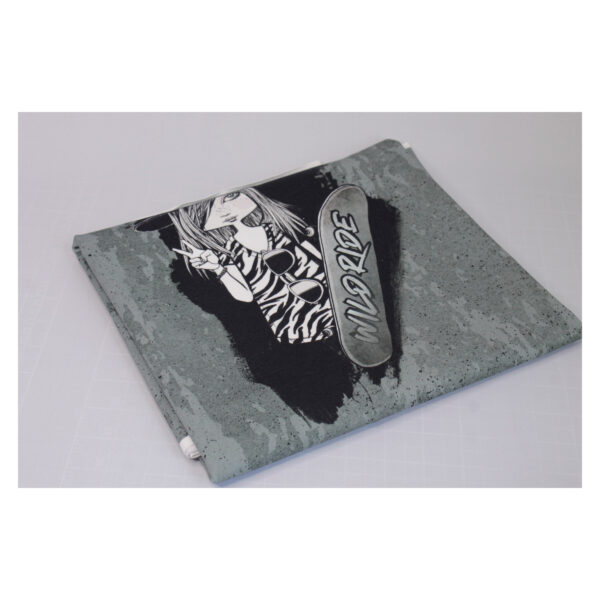 Reststück - French Terry - Panel, Urban Girl by Thorsten Berger - Graugrün - 75cm