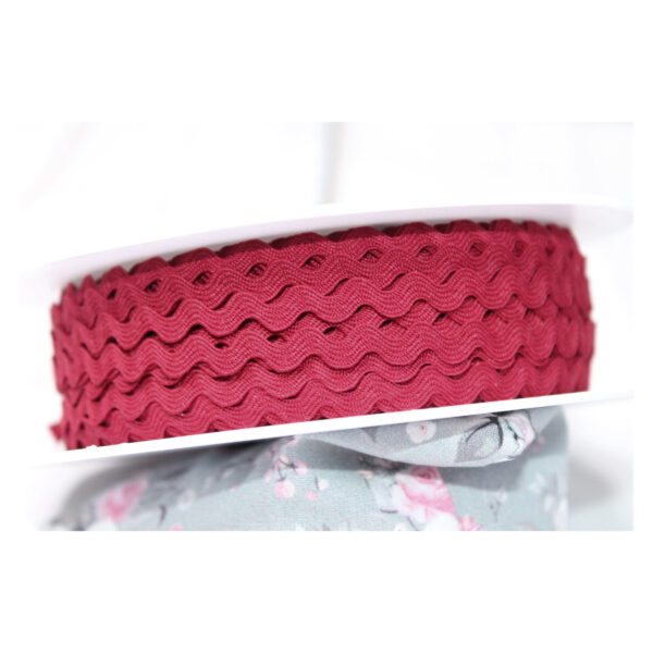 0.99 EUR/m - 5m Zackenlitze - 4 mm / 7 mm - exquisite Litze - Weinrot