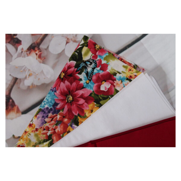 Stoffpaket für Patchwork Projekte - Türkis, Rot, Weiß - Stoffpaket  - 08 – Bild 2