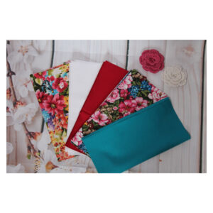 Stoffpaket für Patchwork Projekte - Türkis, Rot, Weiß - Stoffpaket  - 08