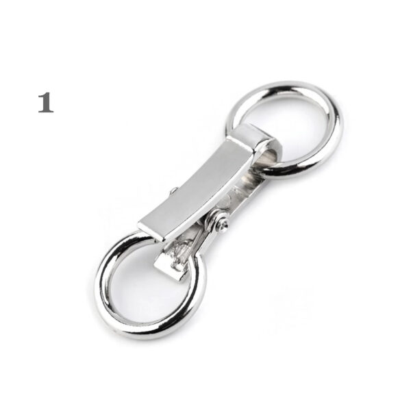 1 Metallverschluss, Metallschließe - mit Karabiner - 21 x 60 mm - verschiedene Farben – Bild 4