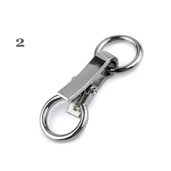 1 Metallverschluss, Metallschließe - mit Karabiner - 21 x 60 mm - verschiedene Farben – Bild 5