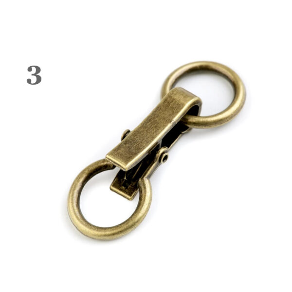1 Metallverschluss, Metallschließe - mit Karabiner - 21 x 60 mm - verschiedene Farben – Bild 6