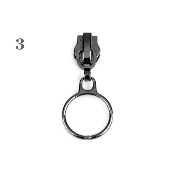 5 Schieber -außergewöhnliche  Zipper - für Reißverschlüsse mit 6mm Spirale - versch. Farben – Bild 4