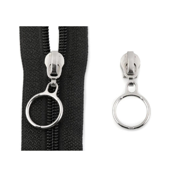 5 Schieber -außergewöhnliche  Zipper - für Reißverschlüsse mit 6mm Spirale - versch. Farben – Bild 6