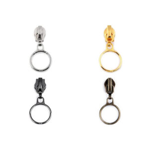5 Schieber -außergewöhnliche  Zipper - für Reißverschlüsse mit 6mm Spirale - versch. Farben