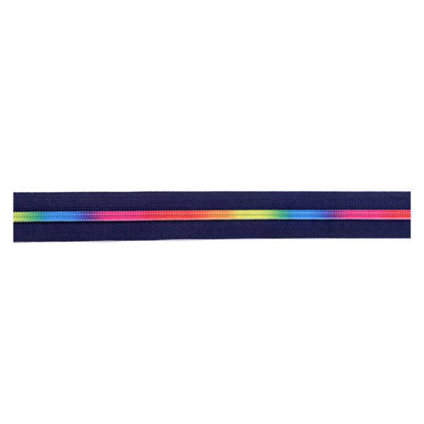 2.40EUR/m - Regenbogenreißverschluss - 2,5m endlos Reißverschluss, 6mm  + 5 Zipper mit Ring – Bild 3
