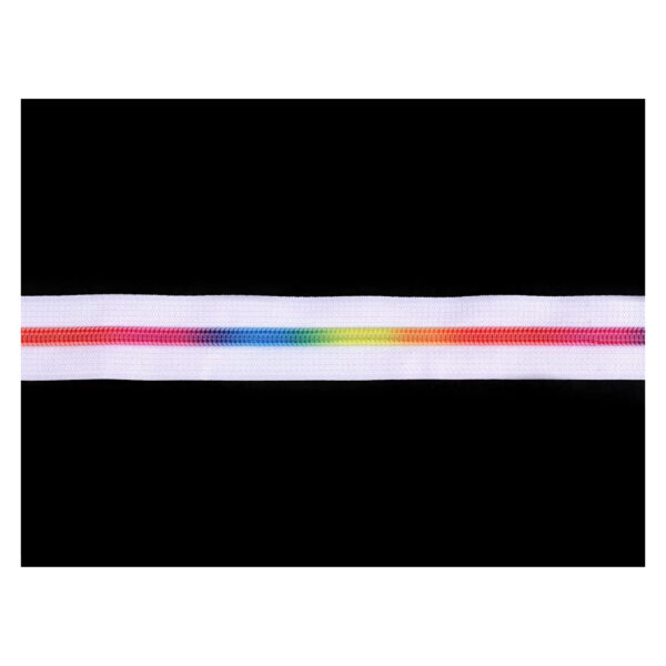 2.40EUR/m - Regenbogenreißverschluss - 2,5m endlos Reißverschluss, 6mm  + 5 Zipper mit Ring – Bild 7