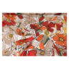 14.12EUR/m - aufregender Viskose Crepe - florales Blumenmuster - Orangetöne – Bild 2