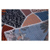 9.96EUR/m - samtig weiche Sandwashed Viskose - graphisches Muster - Blau-Orange – Bild 2