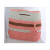 exquisite Crochet Bag - Tasche gehäkelt - Shopper - kurzer Griff - Lachs - Beige - Braun