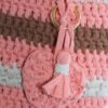 exquisite Crochet Bag - Tasche gehäkelt - Shopper - kurzer Griff - Lachs - Beige - Braun – Bild 3