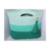 exquisite Crochet Bag - Tasche gehäkelt - Shopper, kurzer Griff - Grüntöne – Bild 2
