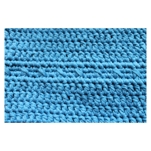 geniale Crochet Bag- Tasche gehäkelt - Shopper, kurzer Griff - Blau – Bild 6
