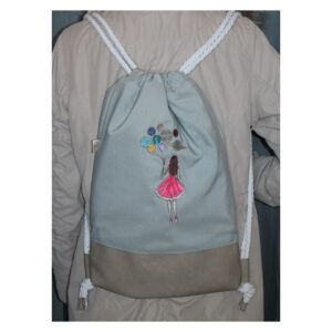 Rucksack - Turnbeutel - Wanderbeutel - bestickt - Luftballons