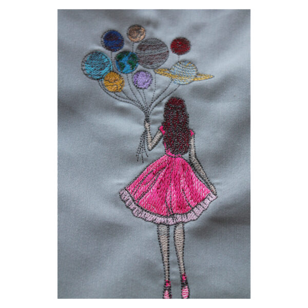 Rucksack - Turnbeutel - Wanderbeutel - bestickt - Luftballons – Bild 4