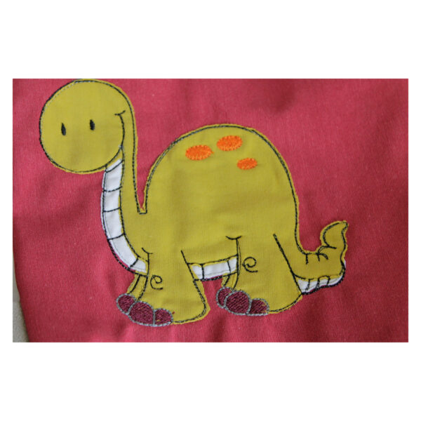 1 einzigartiger Kinderrucksack - Turnbeutel - Wanderbeutel - Dekostoff - Rot - Dino – Bild 5