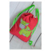 1 einzigartiger Kinderrucksack - Turnbeutel - Wanderbeutel - Dekostoff - Rot - Dino – Bild 4