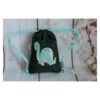 1 einzigartiger Kinderrucksack - Turnbeutel - Wanderbeutel - Dekostoff - Dunkelgrün - Dino