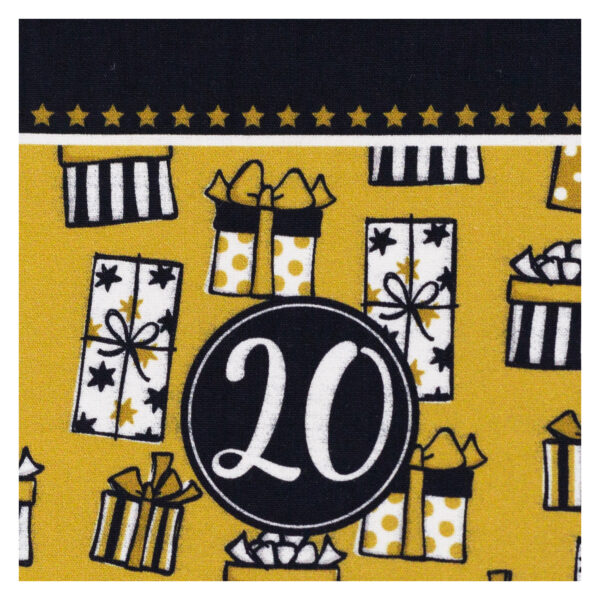 11.90EUR/ 1m - Baumwollpanel - Happy Christmas Mix by Steinbeck - Swafing - Senf, Schwarz – Bild 4