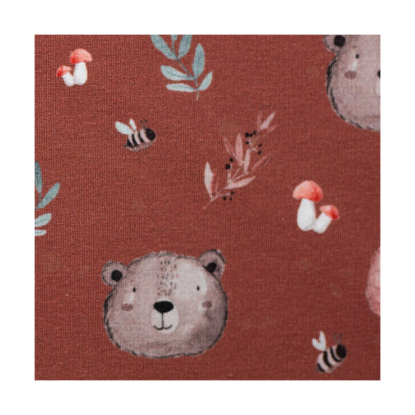 20.88EUR/ 1m - French Terry, Kindermotiv, Bär - Autumn Forest by Christiane Zielinski – Bild 3