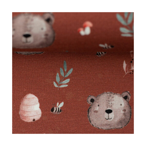 20.88EUR/ 1m - French Terry, Kindermotiv, Bär - Autumn Forest by Christiane Zielinski – Bild 2