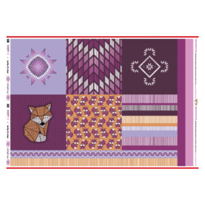 18.74EUR/m - Canvas Panel - Cozy Pillow DIY - pink / bordeaux - Panel 100 cm
