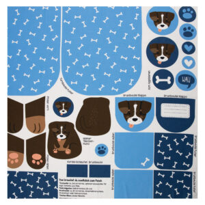 18.74EUR/m - Canvas - Tierbeutel Panel by Käselotti - Hund - Panel 80cm