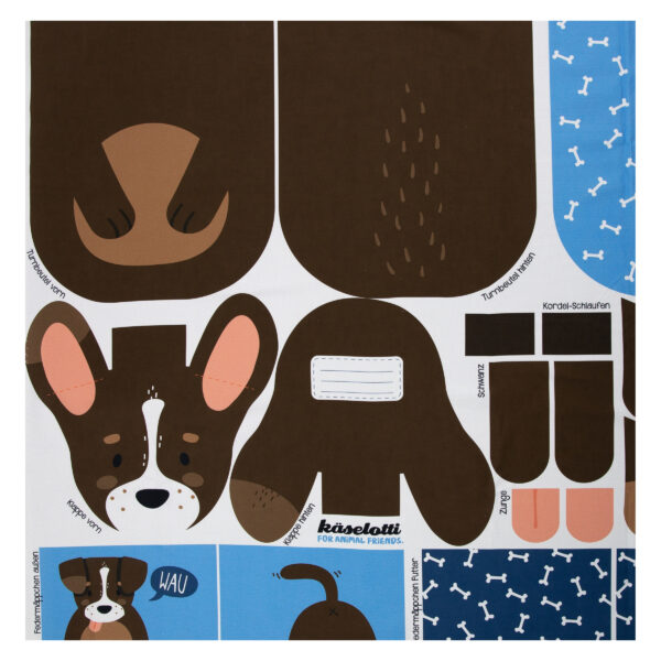 18.74EUR/m - Canvas - Tierbeutel Panel by Käselotti - Hund - Panel 80cm – Bild 5