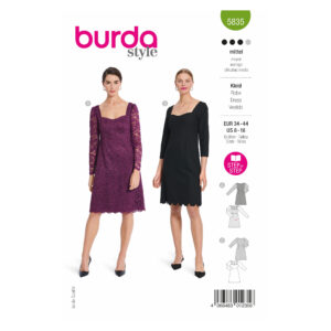 Burda Style Schnittmuster Nr. 5835 - Kleid - Cocktailkleid - schmale Silhouette