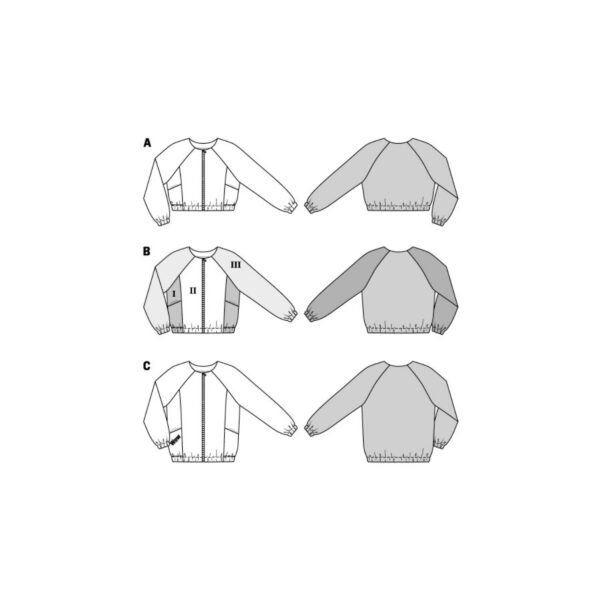 Burda Style Schnittmuster Nr. 5848 - Jacken - Blouson - kragenlos - sportlich – Bild 10