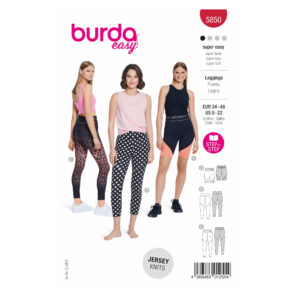 Burda Style Schnittmuster Nr. 5850 - Leggings - Radlerhosen