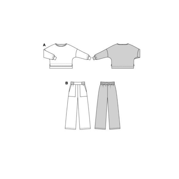 Burda Style Schnittmuster Nr. 5853 - Homewear - Shirt / Pants - bequem kuschelig – Bild 9