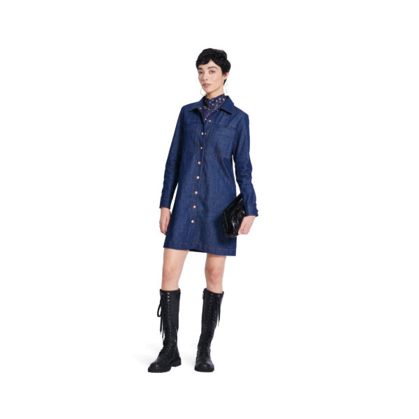 Burda Style Schnittmuster Nr. 5854 - Kleid - Hemdkleid - lange Ärmel - Kragen – Bild 4