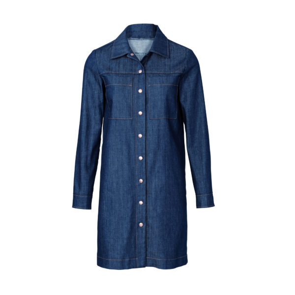 Burda Style Schnittmuster Nr. 5854 - Kleid - Hemdkleid - lange Ärmel - Kragen – Bild 5