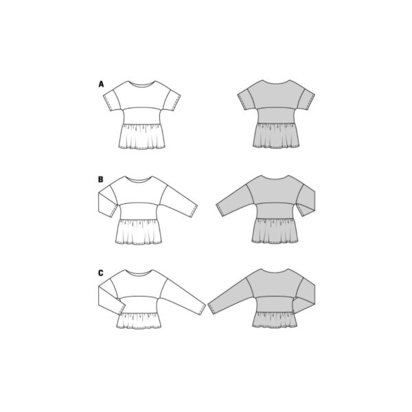 Burda Style Schnittmuster Nr. 5856 - Bluse - Blusenshirt - variable Ärmel – Bild 10