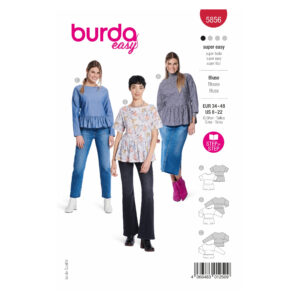 Burda Style Schnittmuster Nr. 5856 - Bluse - Blusenshirt - variable Ärmel