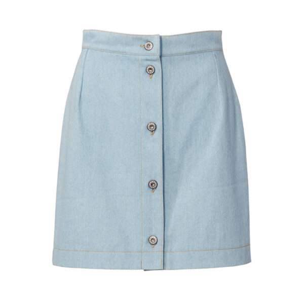 Burda Style Schnittmuster Nr. 5857 - Rock - durchgeknöpft - aufgesetzte Taschen – Bild 3