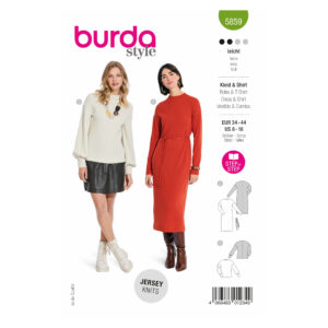 Burda Style Schnittmuster Nr. 5859 - Kleid und Shirt - lange Ärmel