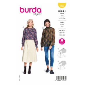 Burda Style Schnittmuster Nr. 5862 - Bluse - Raglanärmel und Halsblende