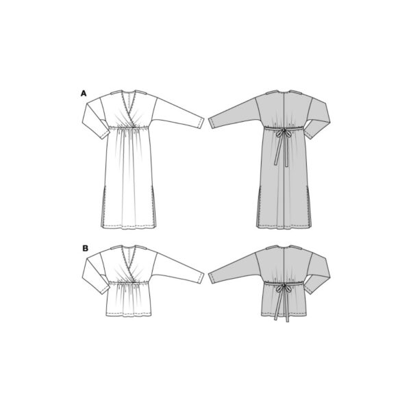 Burda Style Schnittmuster Nr. 5864 - Kleid und Tunika - Wickeloptik – Bild 9