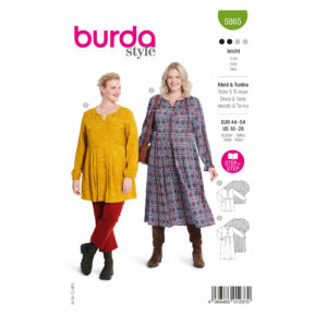Burda Style Schnittmuster Nr. 5865 - Kleid und Tunika - runder Ausschnitt