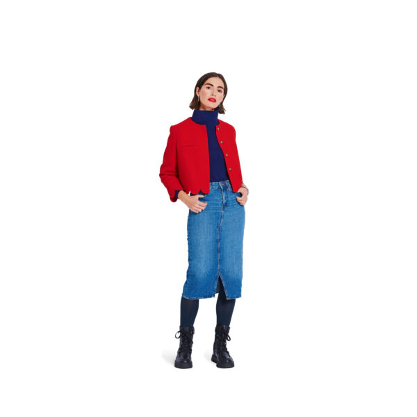 Burda Style Schnittmuster Nr. 5870 - Jacke - gerade geschnitten - kragenlos – Bild 2