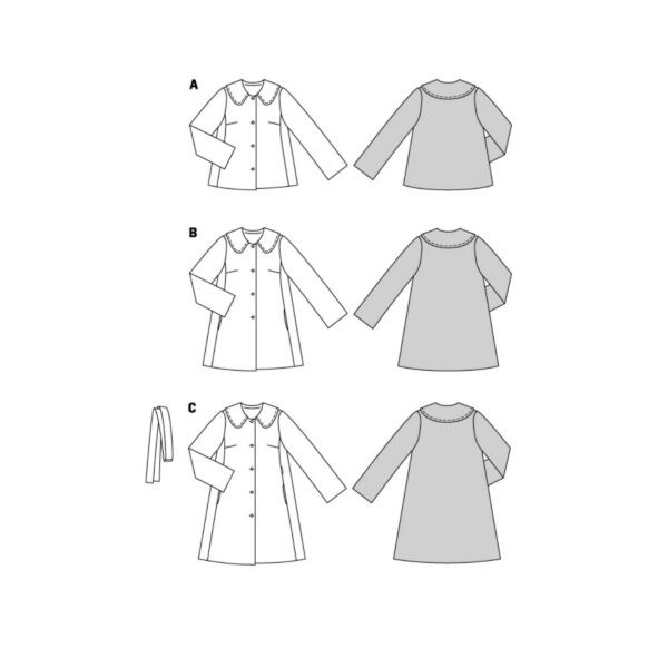 Burda Style Schnittmuster Nr. 5872 - Mantel - A-Linie - kurz oder lang – Bild 10